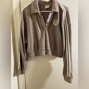 PINK Victoria's Secret Beige Fleece Pullover